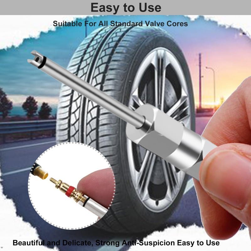 PUIBERS Magnetic Valve Core Removal Tool Schrader Valve Stem Removal Tools Stem Puller  Great Stainless Steel Tire Valves Tool for Schrader Cores (4 Inch Length) - Image 4